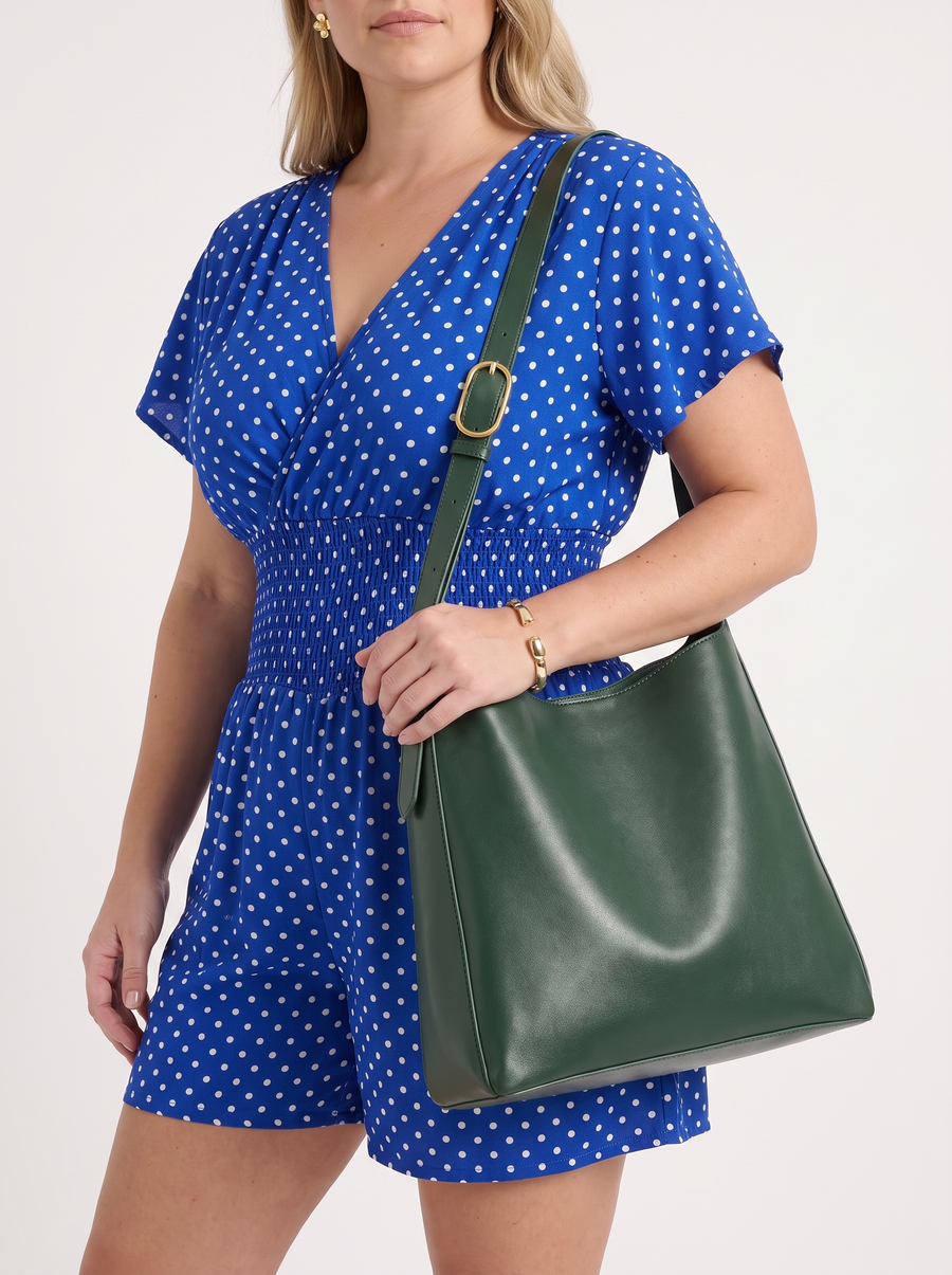 Leni Slouchy Shoulder Bag with Buckle Strap