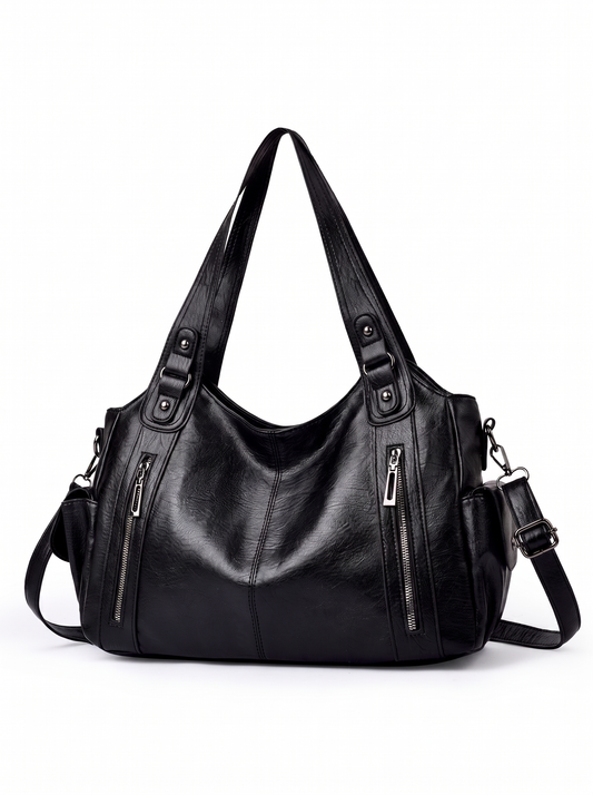 Anika Zip Detail Top Handle Bag