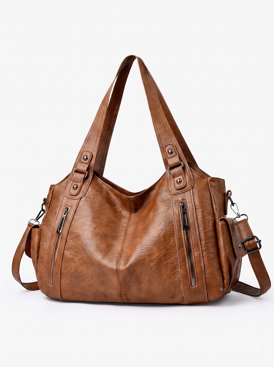Anika Zip Detail Top Handle Bag