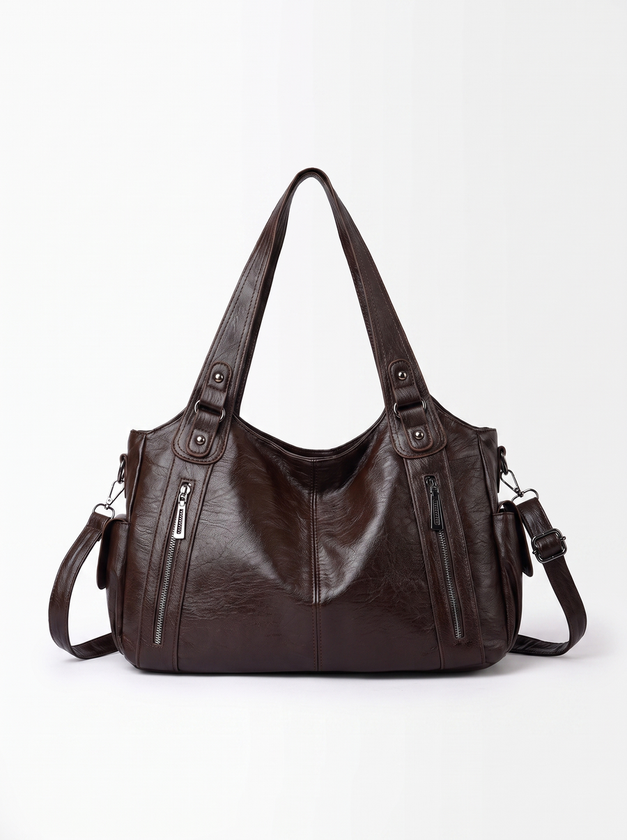 Anika Zip Detail Top Handle Bag