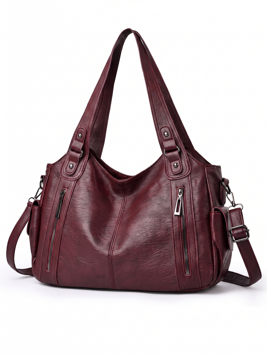 Anika Zip Detail Top Handle Bag
