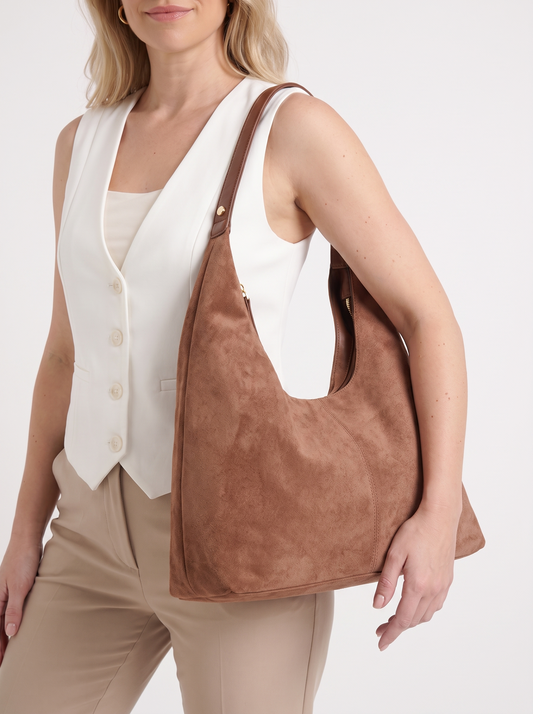 Rahel Zip Top Slouchy Hobo Bag