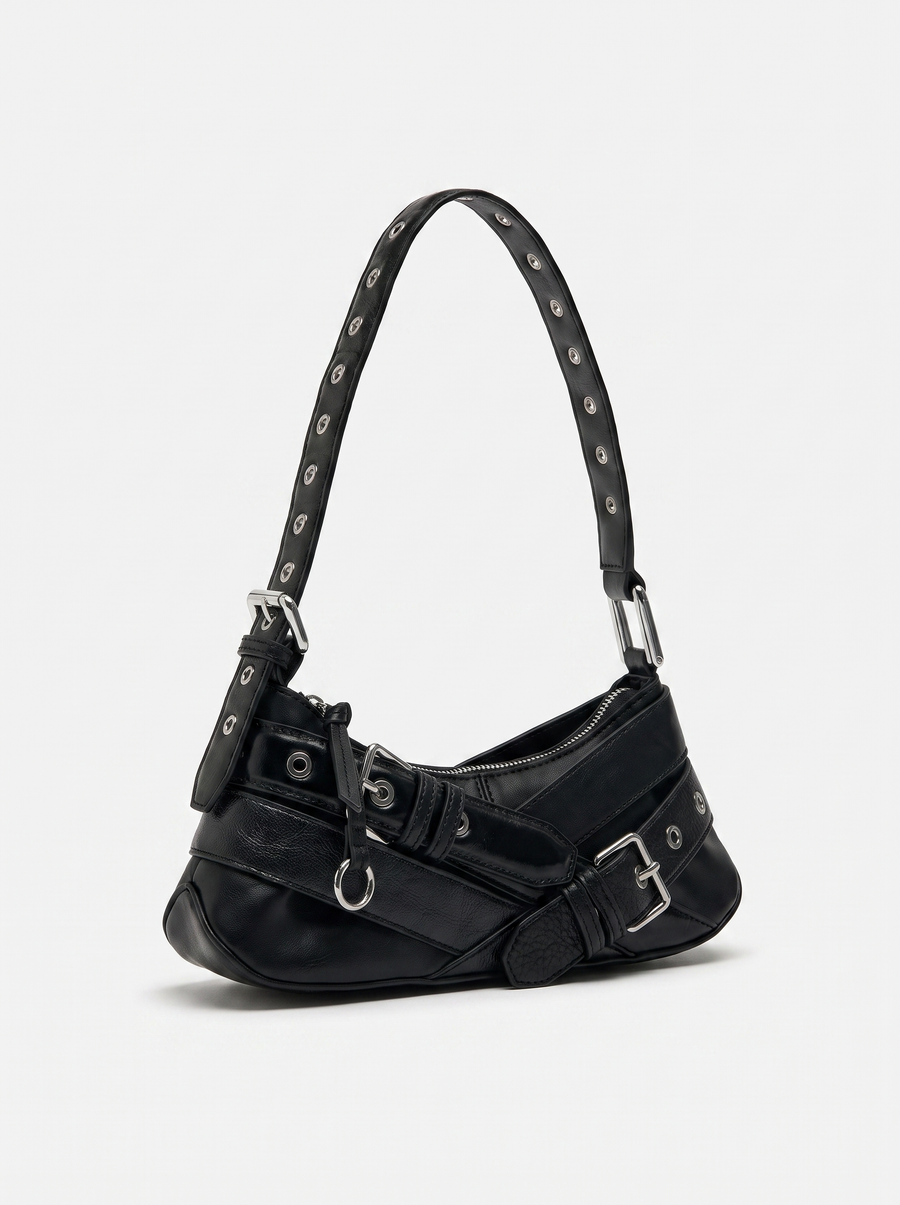 Joana Buckle Strap Hobo Bag