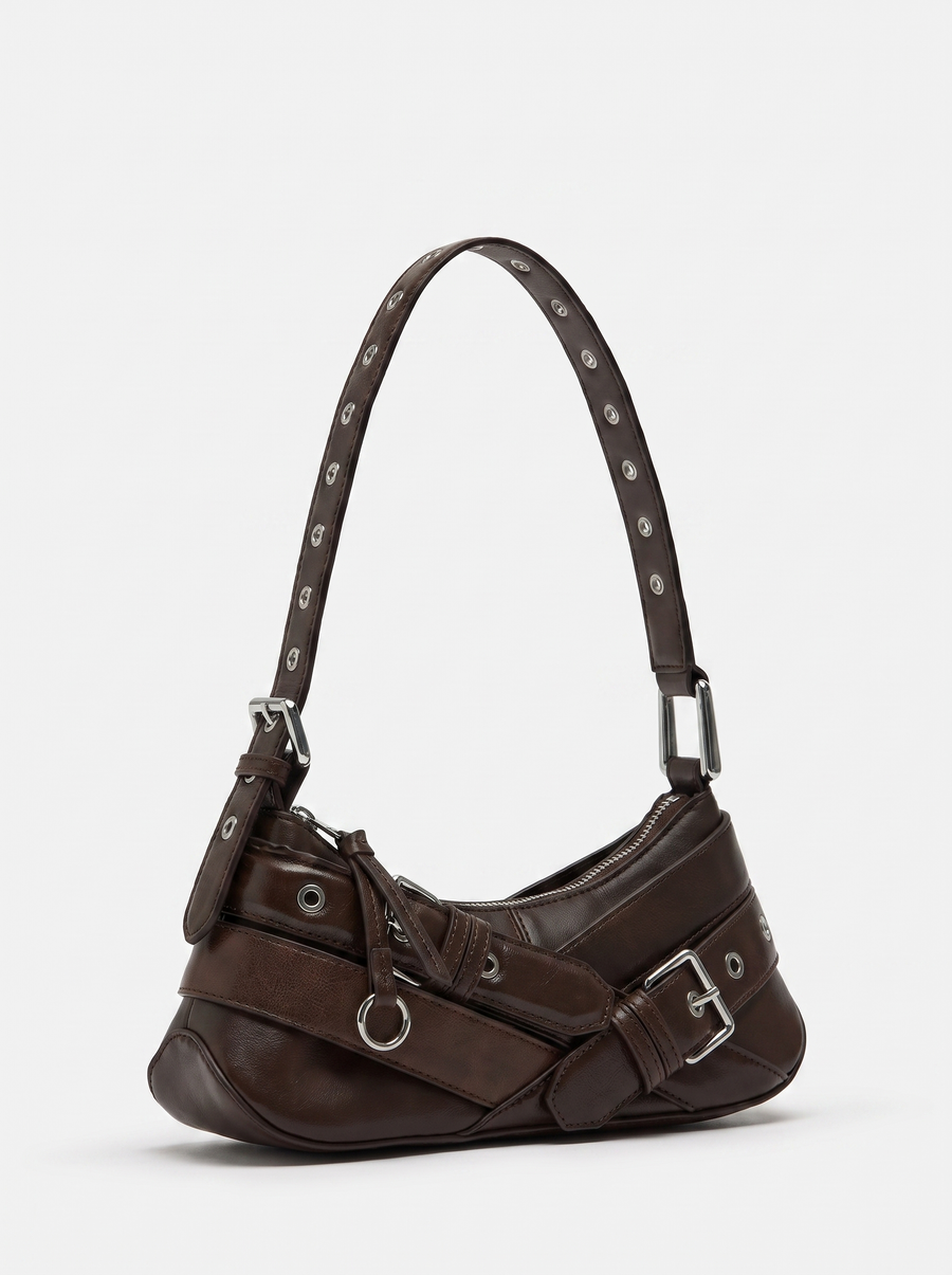 Joana Buckle Strap Hobo Bag