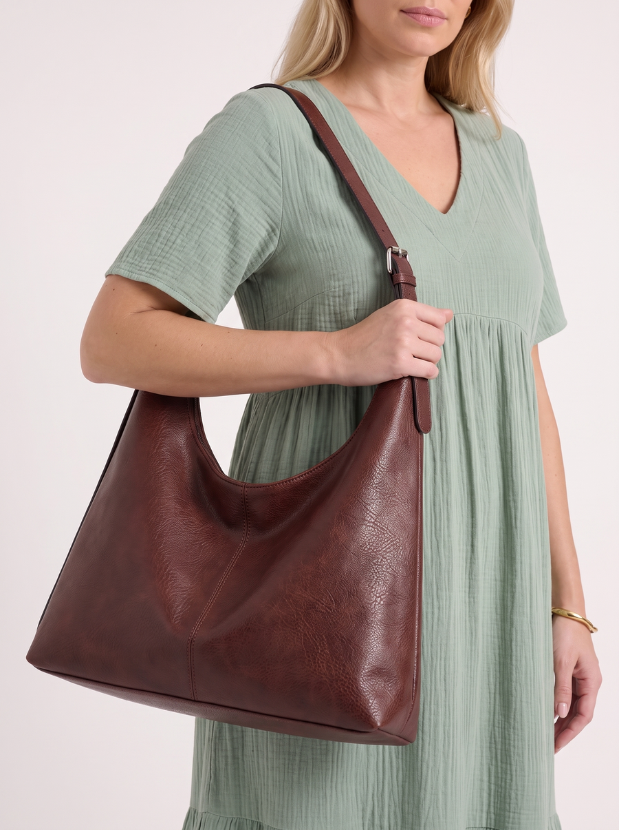 Frida Slouchy Half Moon Hobo Bag
