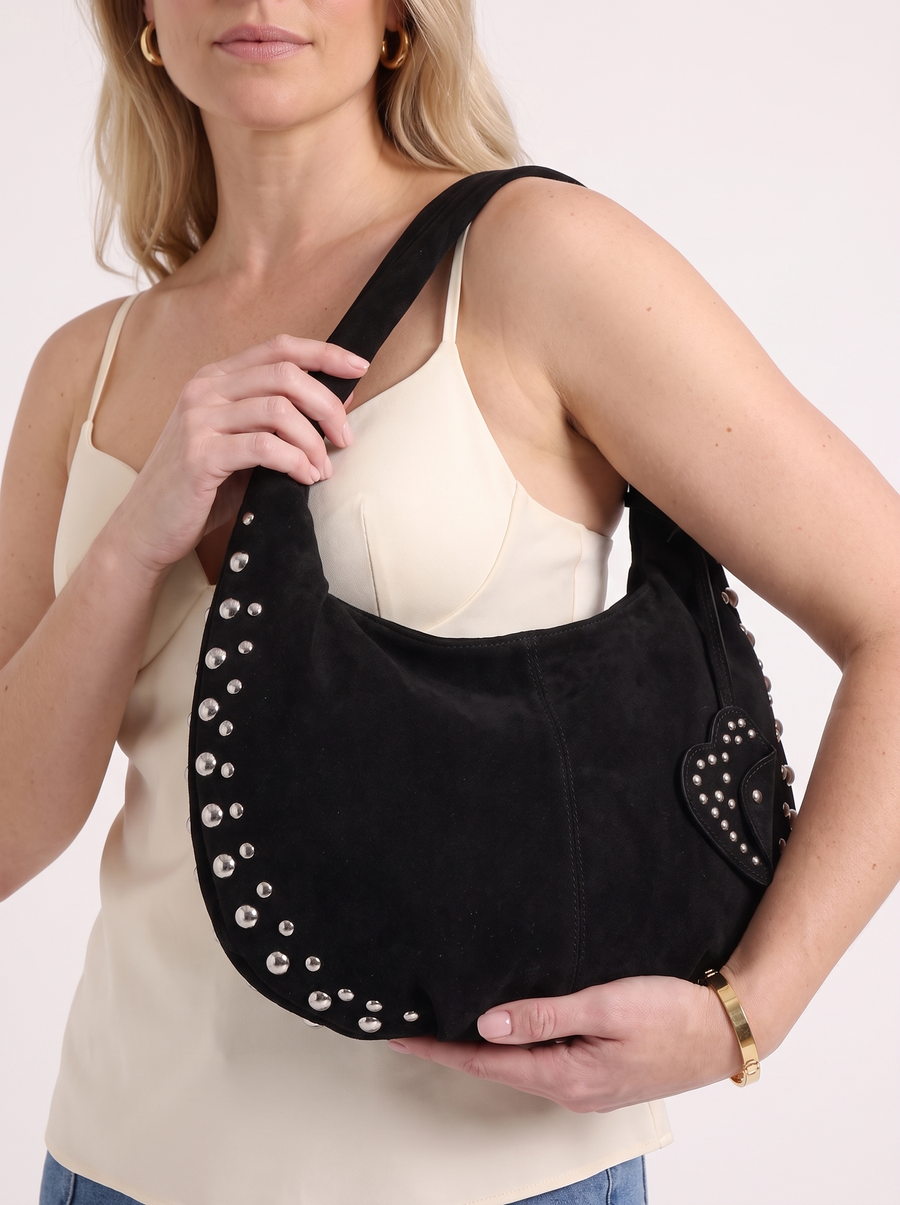 Isabell Studded Slouchy Hobo Bag