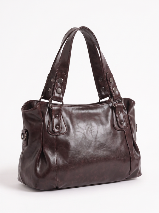 Georgina Vintage Studded Handle Shoulder Bag