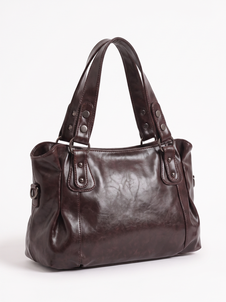 Georgina Vintage Studded Handle Shoulder Bag