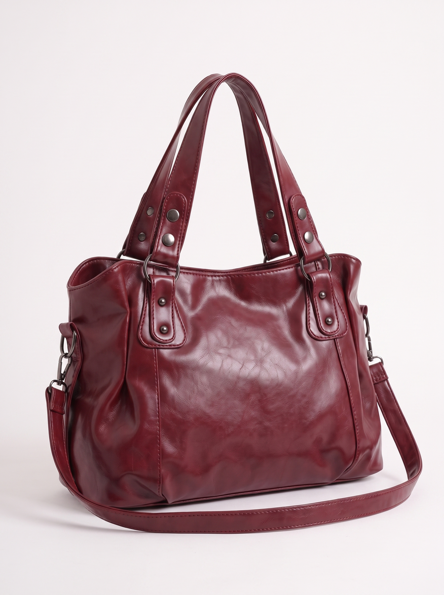 Georgina Vintage Studded Handle Shoulder Bag