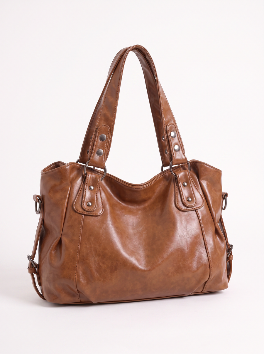 Georgina Vintage Studded Handle Shoulder Bag