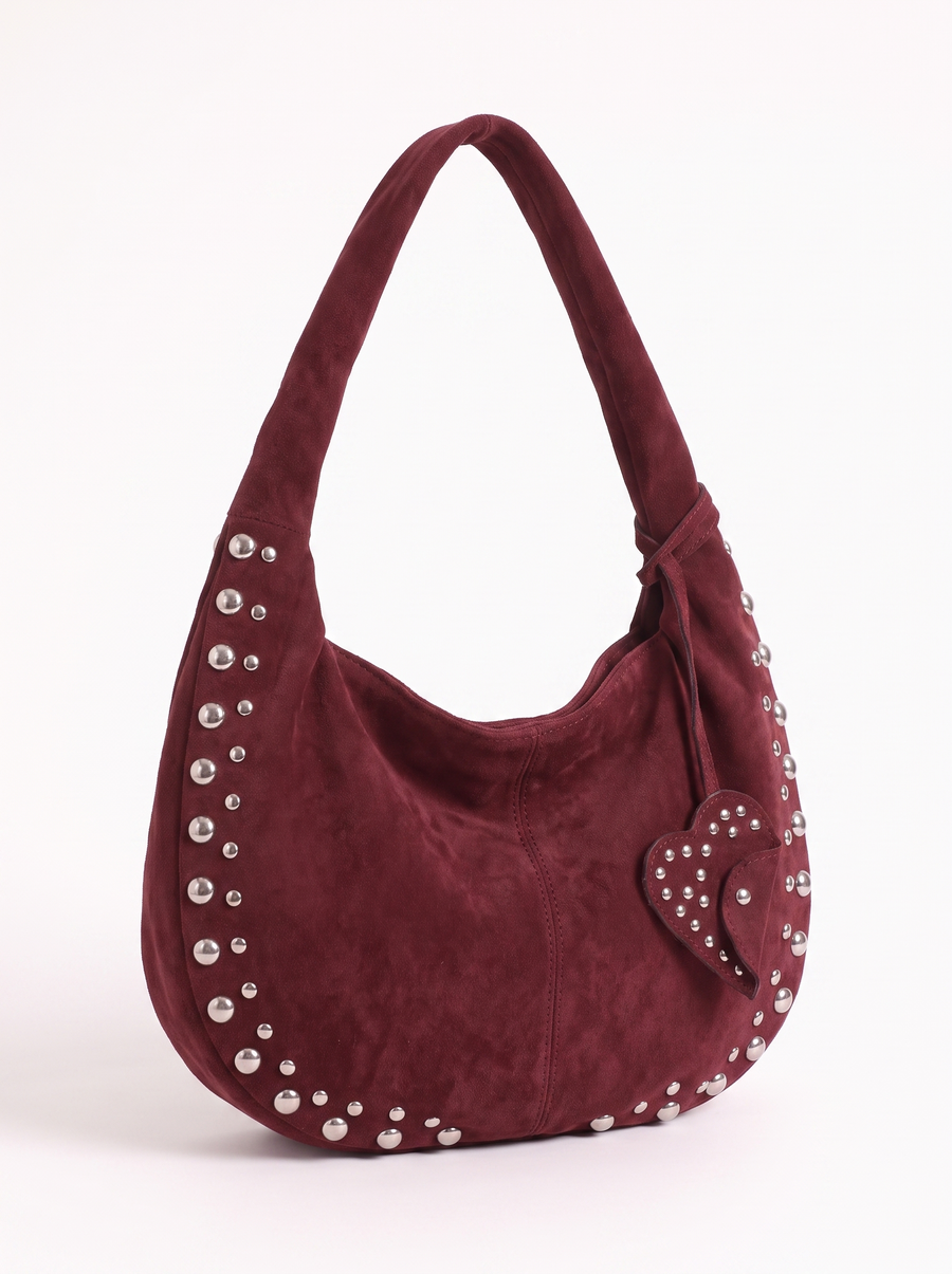 Isabell Studded Slouchy Hobo Bag