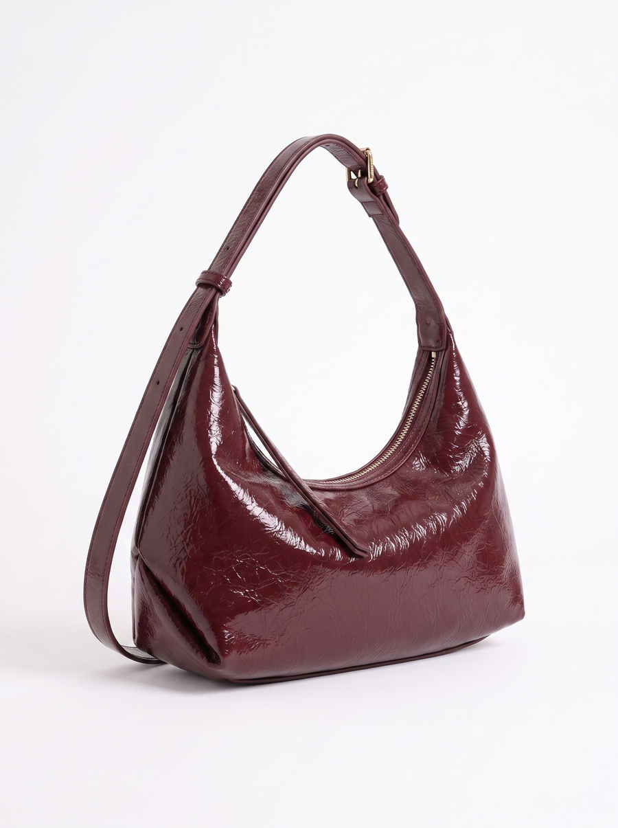 Anja Crinkled Hobo Shoulder Bag