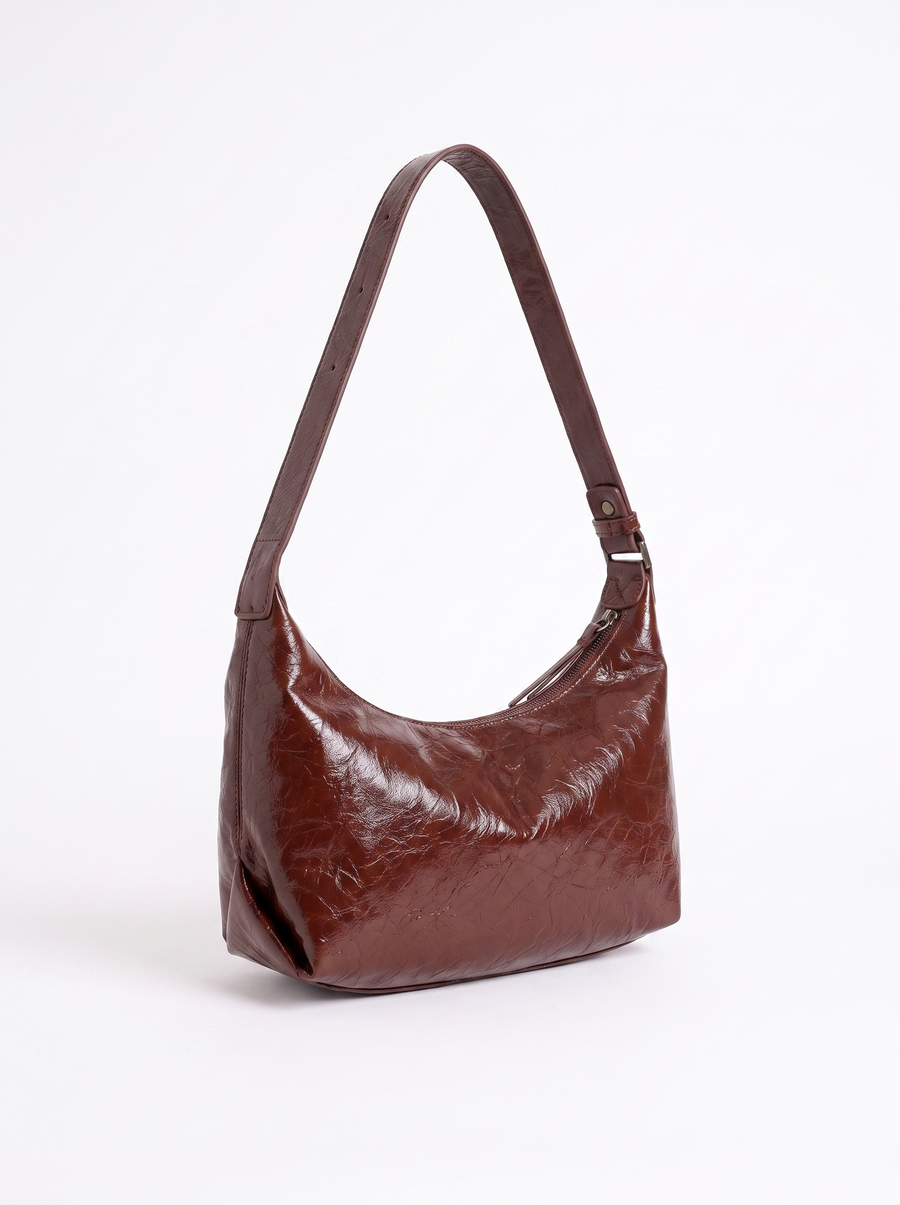Anja Crinkled Hobo Shoulder Bag