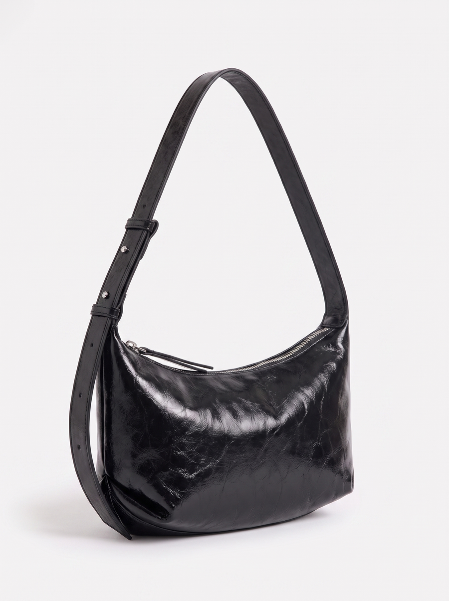Anja Crinkled Hobo Shoulder Bag