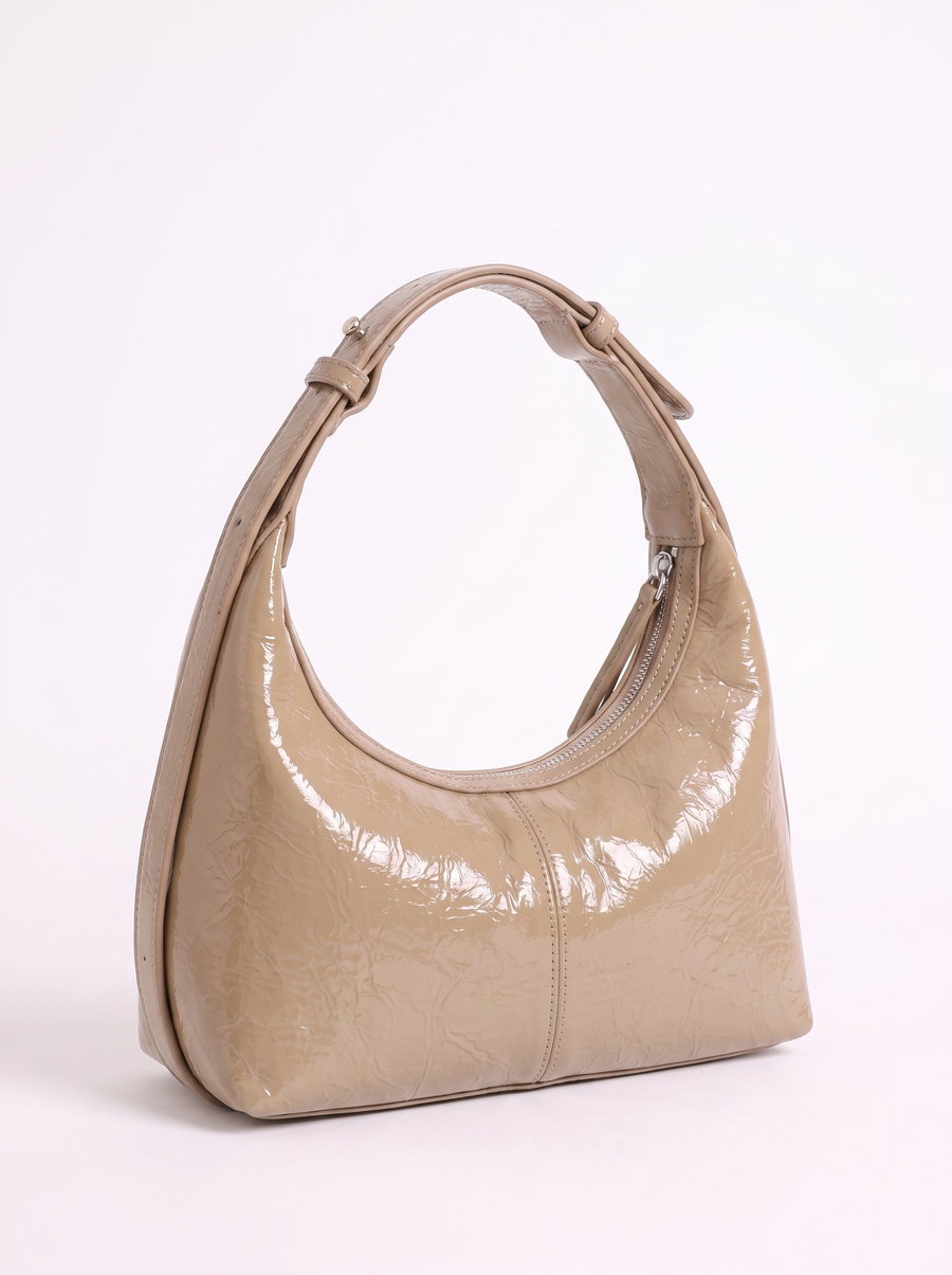 Anja Crinkled Hobo Shoulder Bag