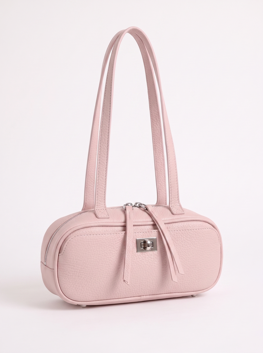 Nathalie Barrel Bowling Bag with Twist Lock Pocket