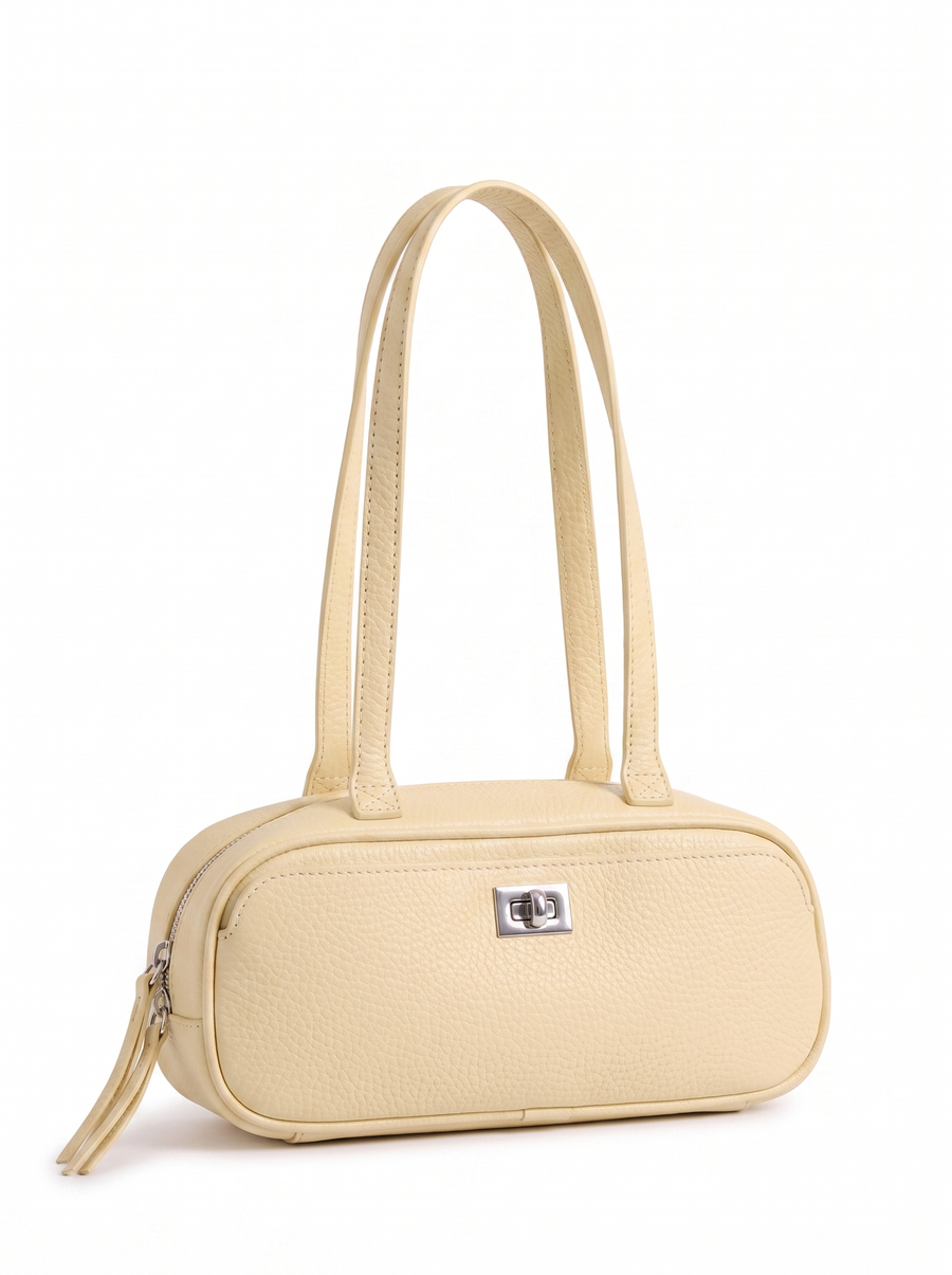 Nathalie Barrel Bowling Bag with Twist Lock Pocket