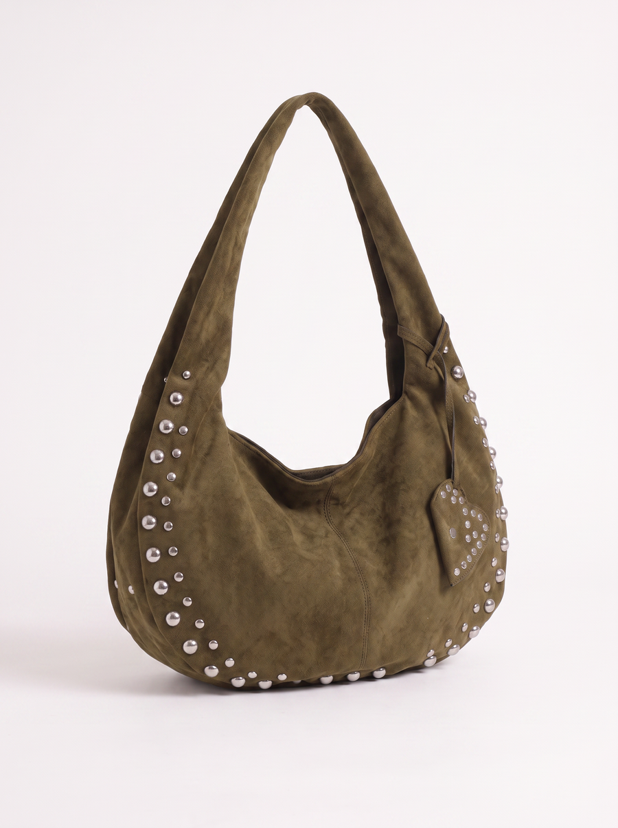 Isabell Studded Slouchy Hobo Bag