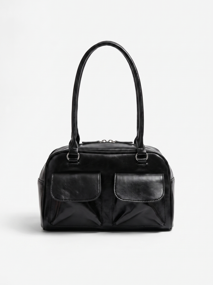 Karin Patent Bowling Bag with Front Pockets