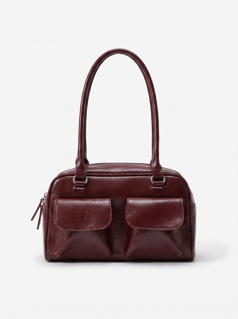 Karin Patent Bowling Bag with Front Pockets