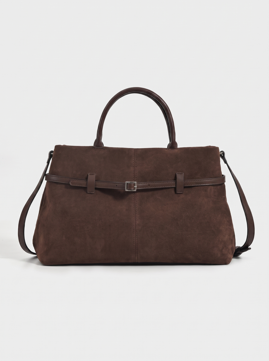 Lea Belt Buckle Detail Top Handle Bag