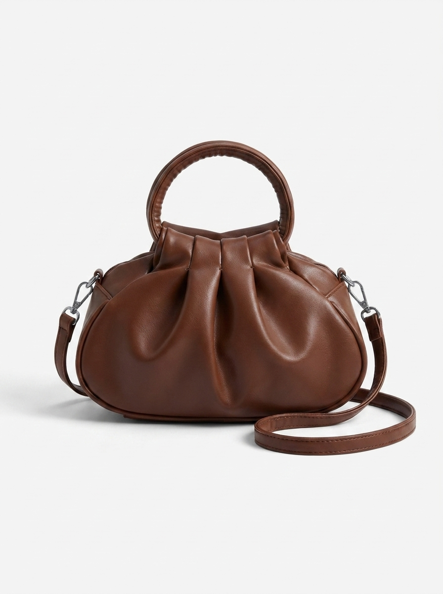 Viola Pleated Ring Handle Bag