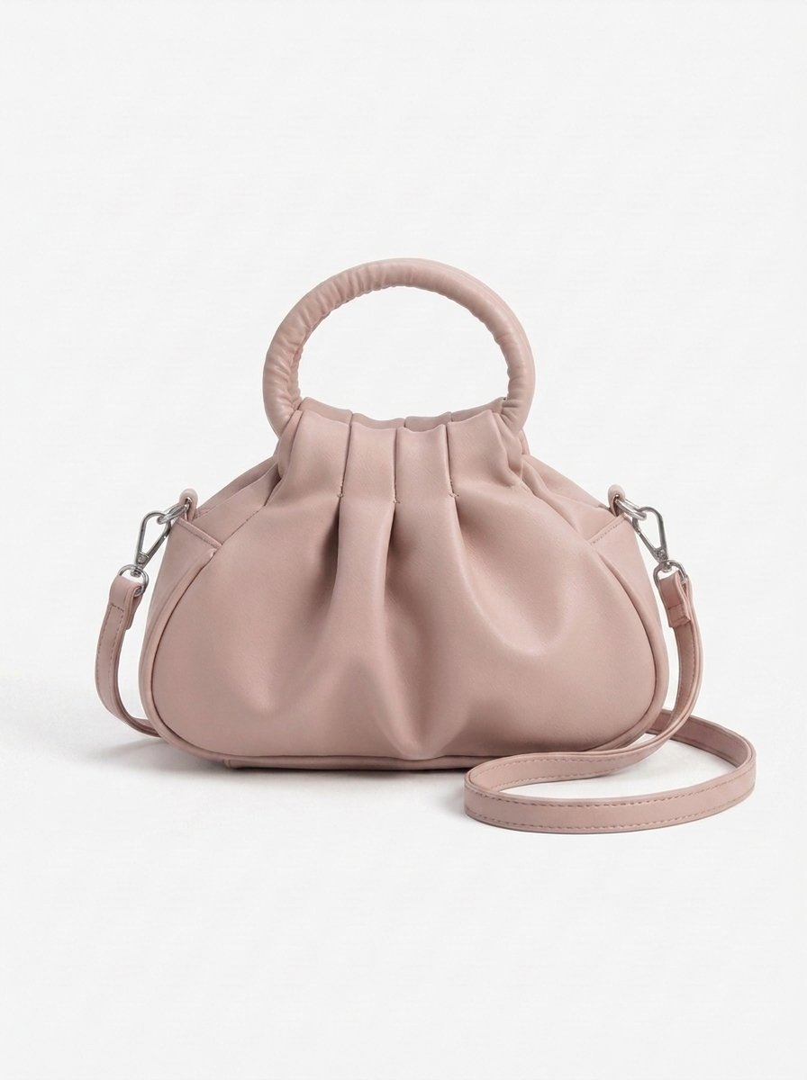 Viola Pleated Ring Handle Bag