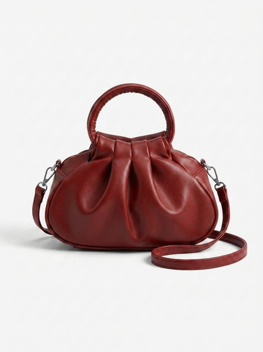 Viola Pleated Ring Handle Bag
