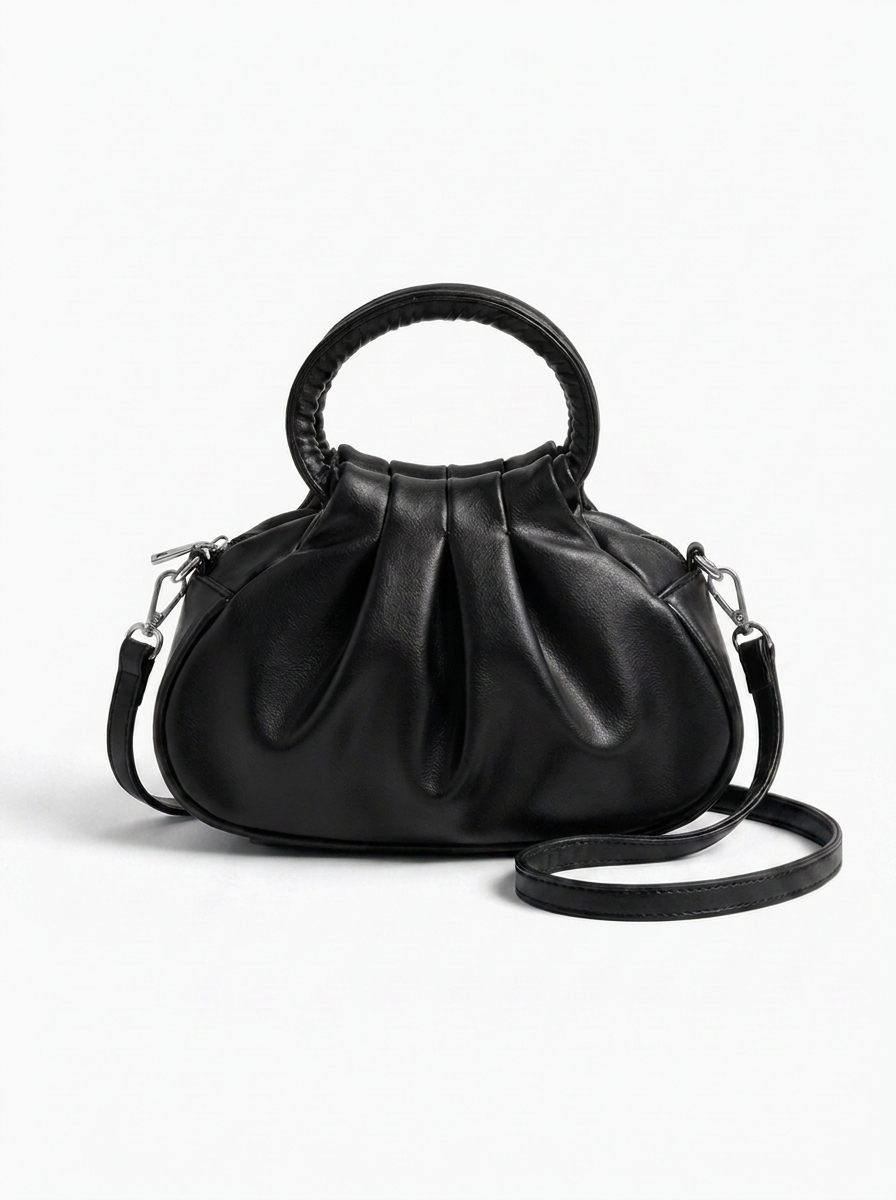 Viola Pleated Ring Handle Bag