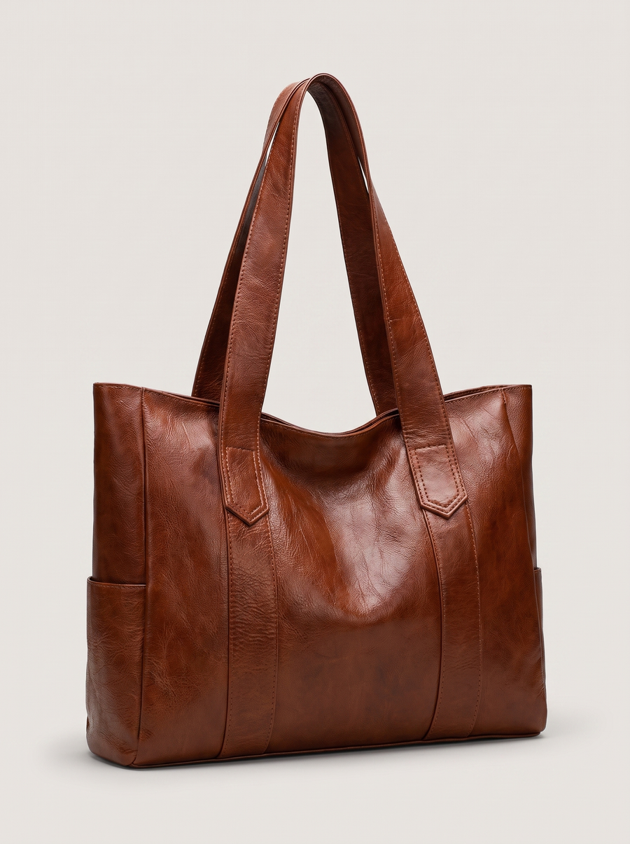 Cromo Vintage-Ledertasche - Frontansicht