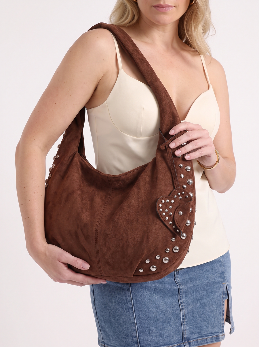 Isabell Studded Slouchy Hobo Bag