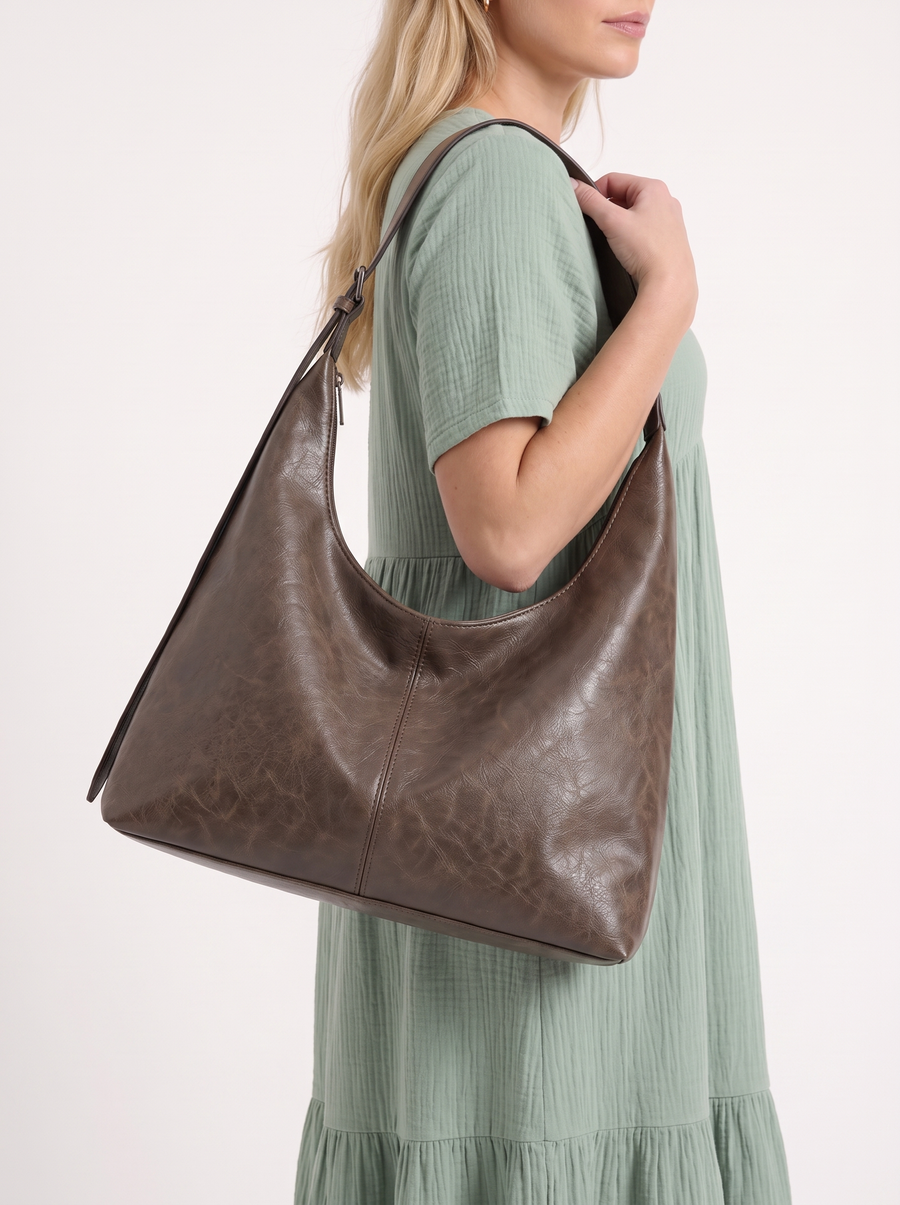 Frida Slouchy Half Moon Hobo Bag
