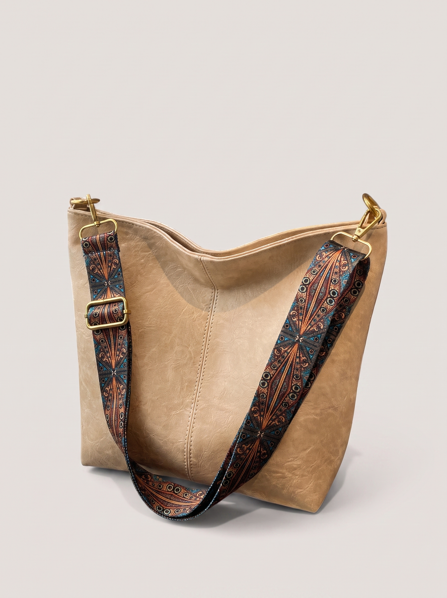 Lexia Elegante Vintage-Handtasche Beige