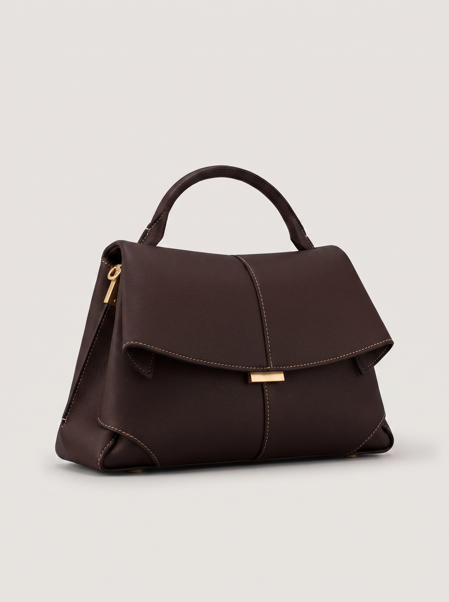 Elan Luxus-Ledertasche Bordeaux