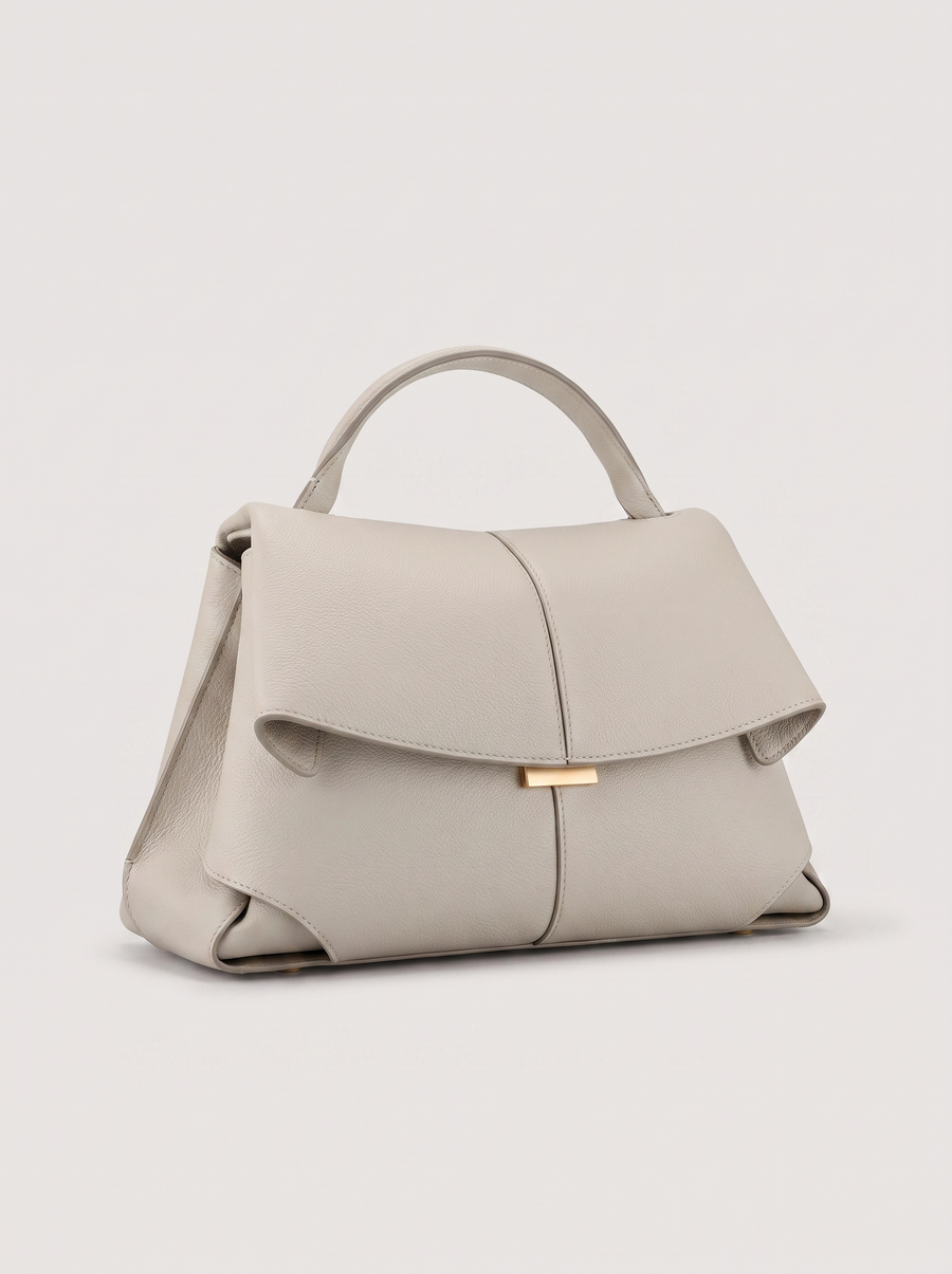 Elan Luxus-Ledertasche Weiss