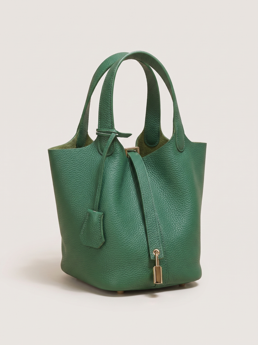 Kate Lock Bucket Bag mit Schlossverschluss Salbeigrün