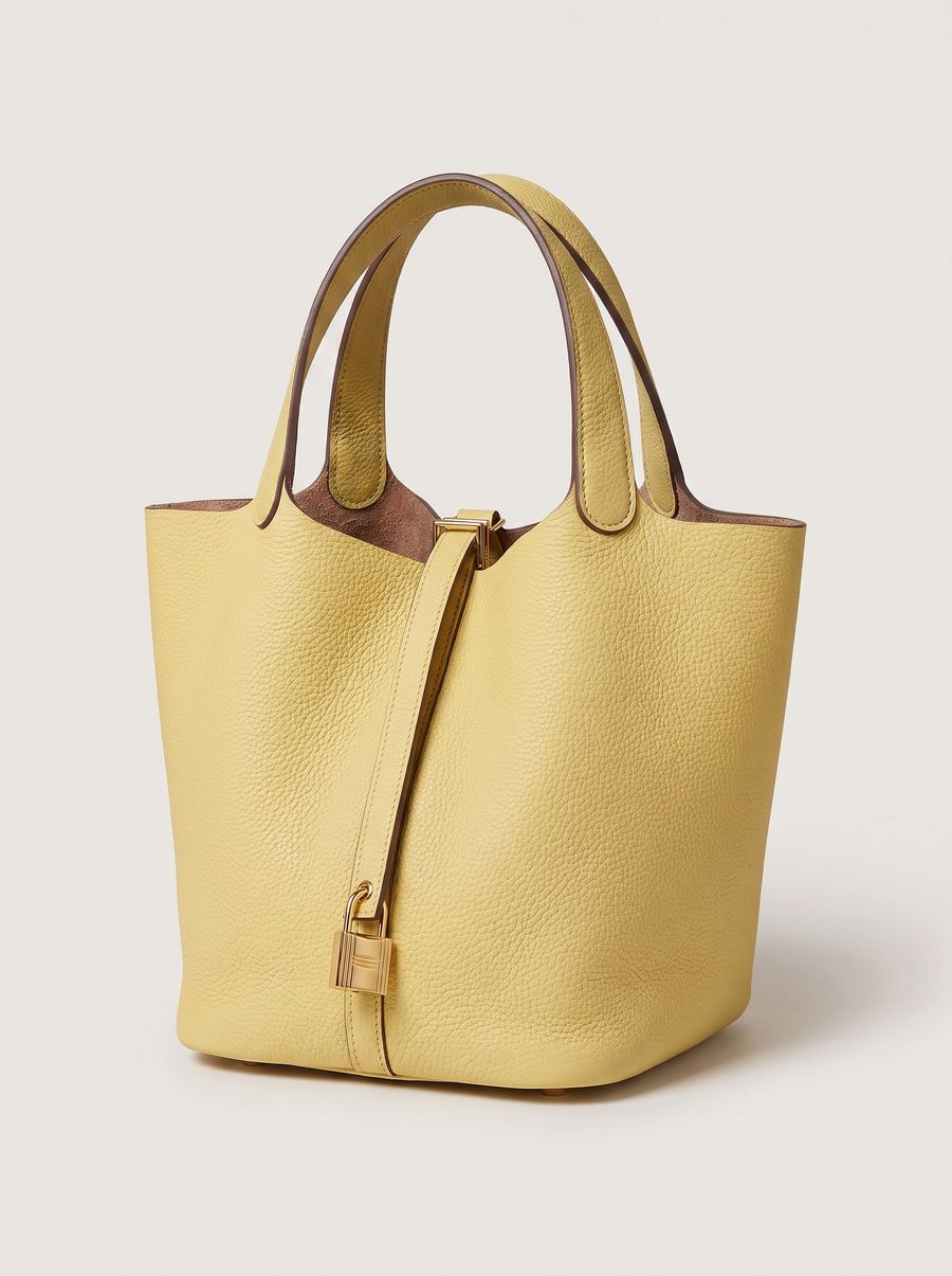 Kate Lock Bucket Bag mit Schlossverschluss Gelb