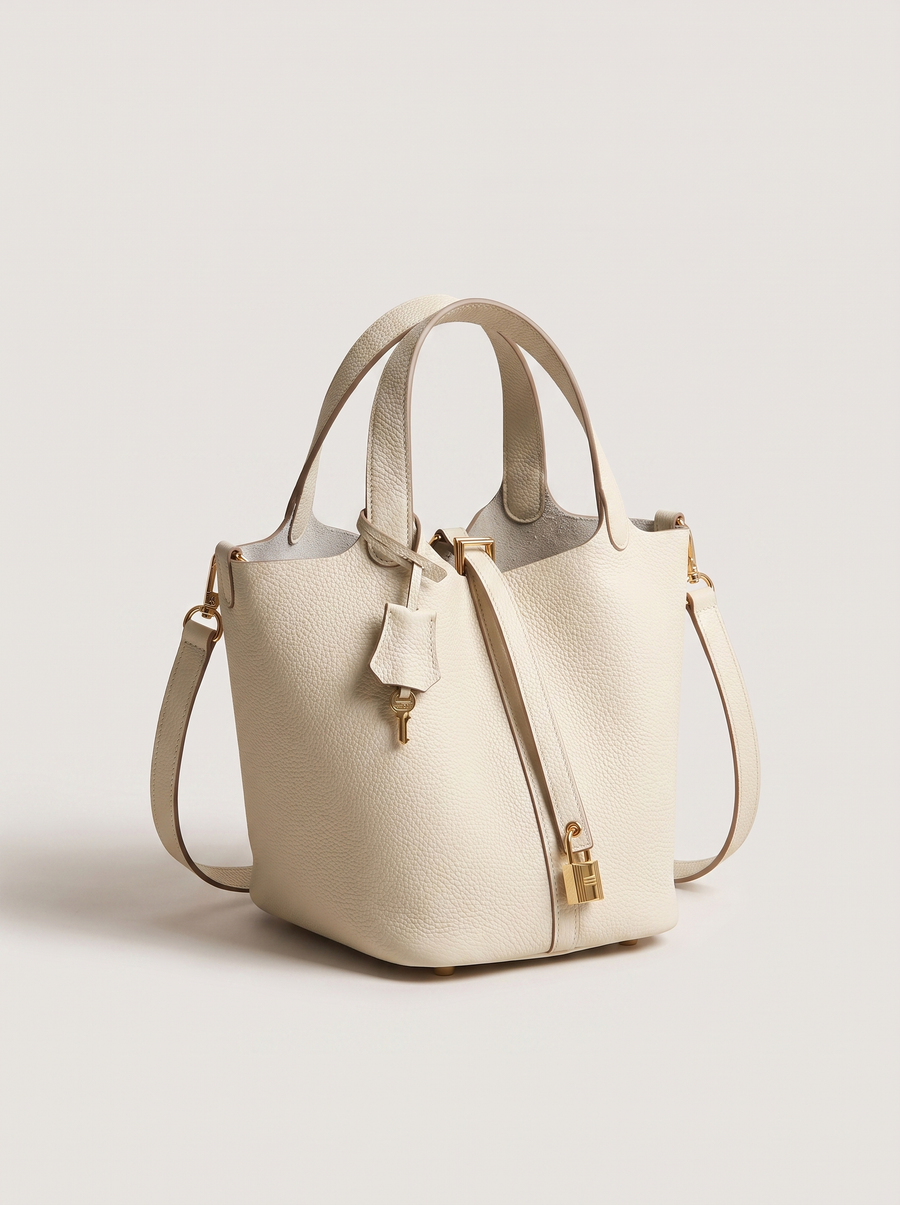 Kate Lock Bucket Bag mit Schlossverschluss Creme