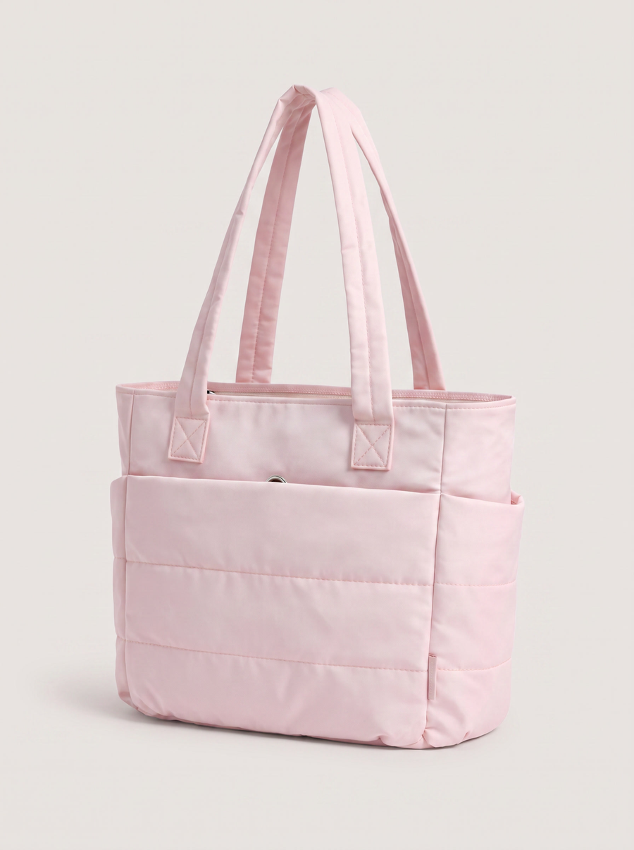 La Maison Puff Gesteppte Schultertasche Rosa