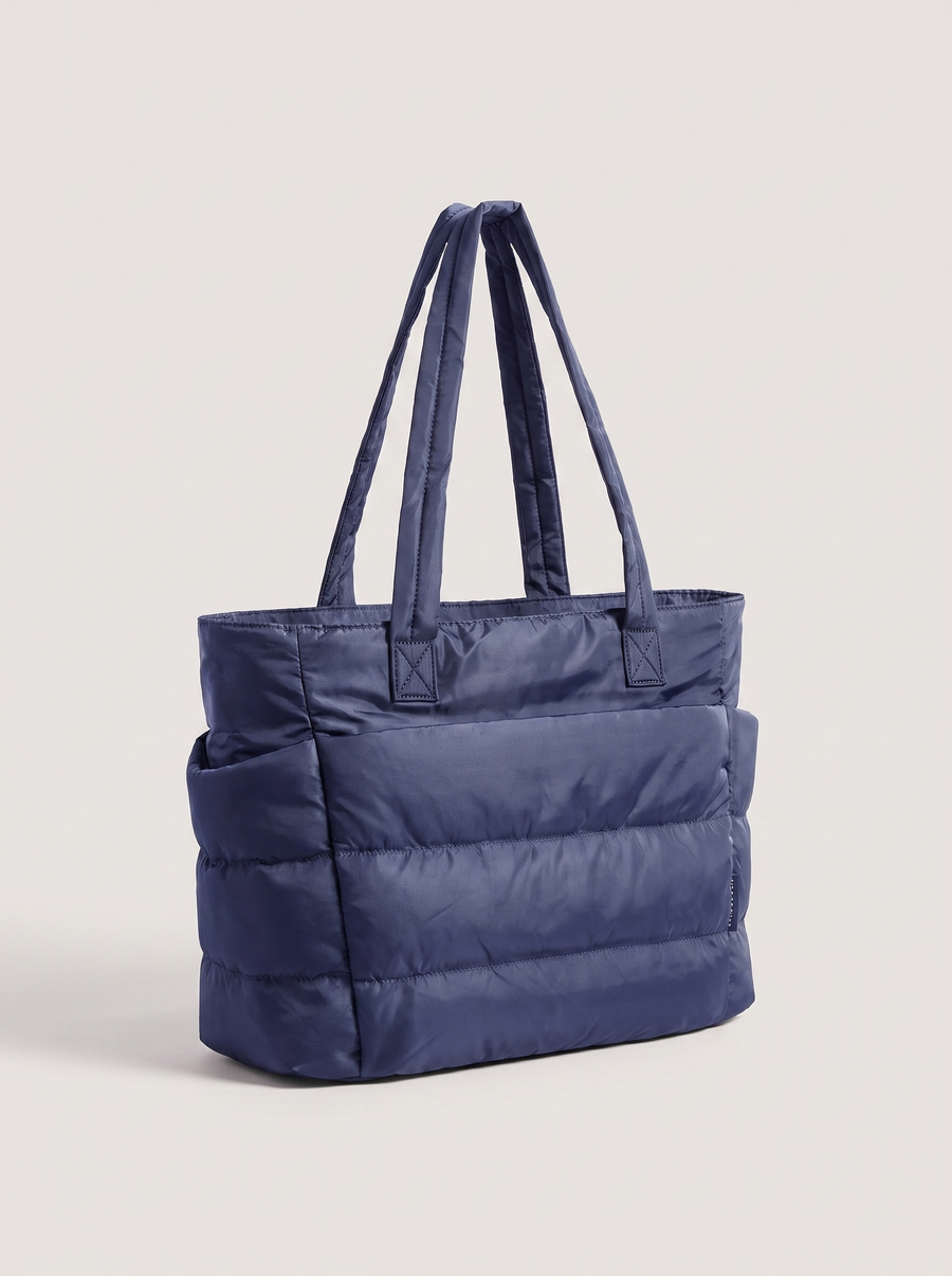 La Maison Puff Gesteppte Schultertasche Navy