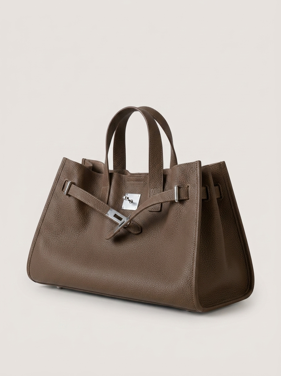 Loha Grosse Schultertasche Braun