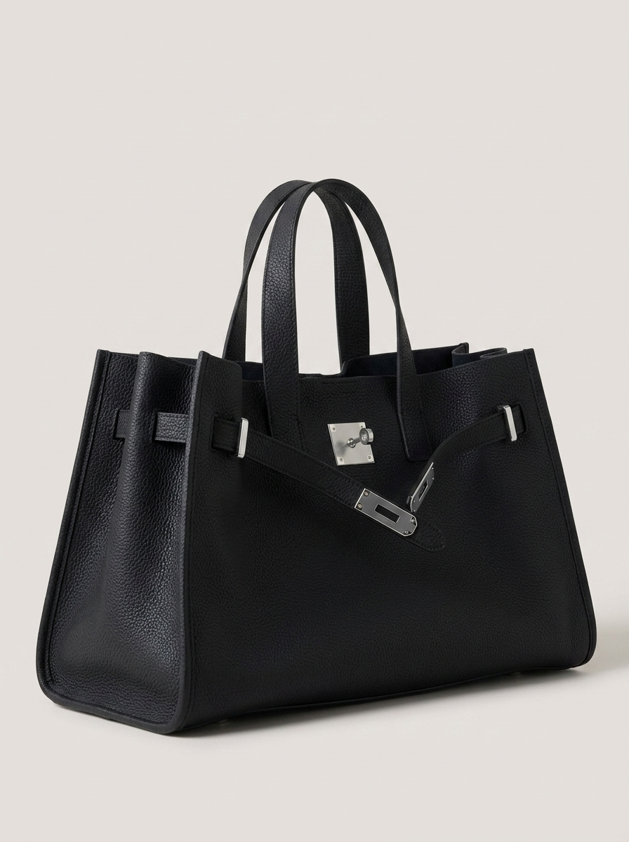 Loha Grosse Schultertasche Schwarz