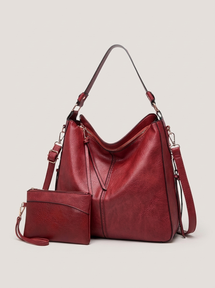 Freia Elegante Ledertasche Rot