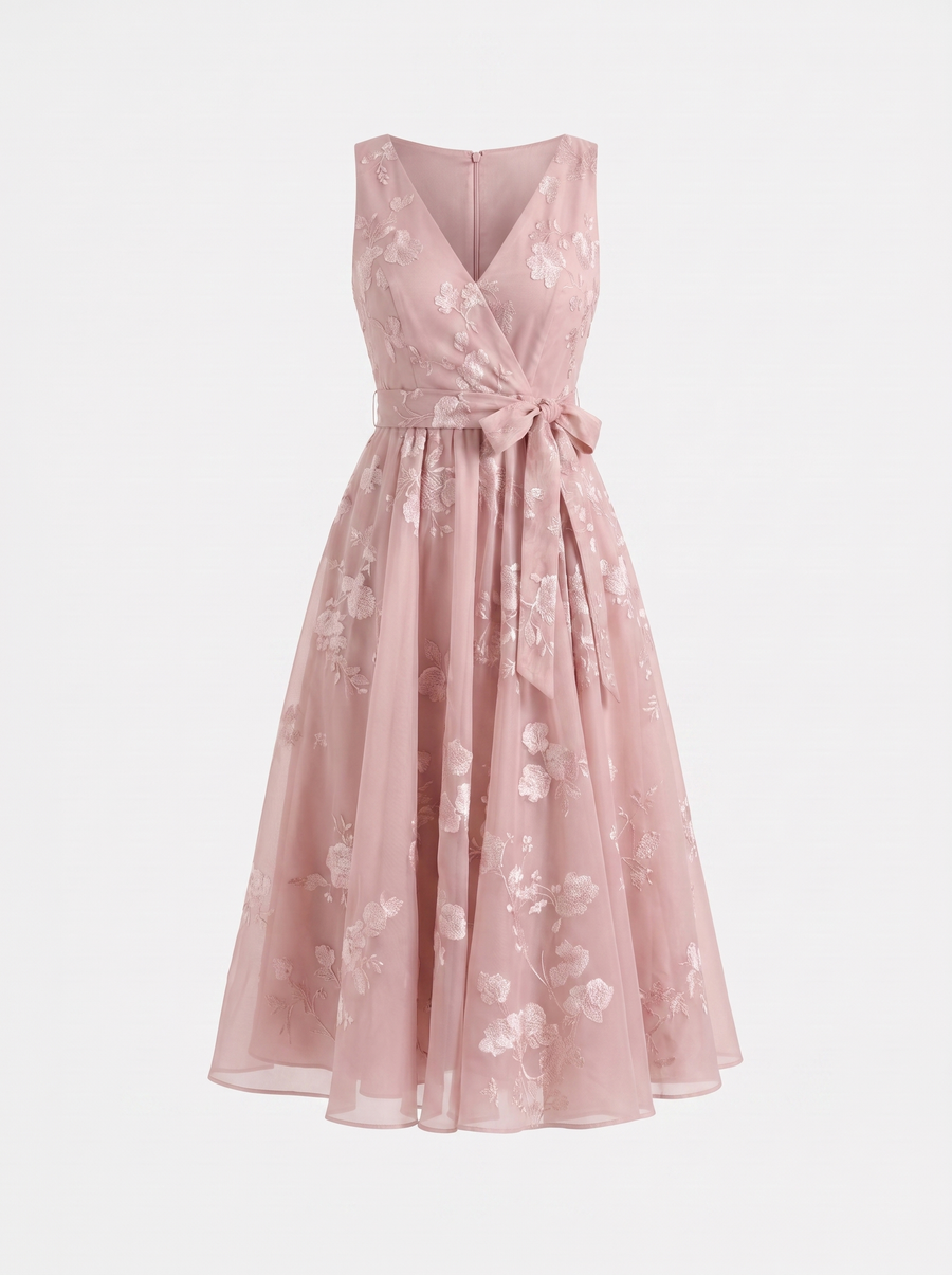 Cassie Floral Wrap Midi Dress