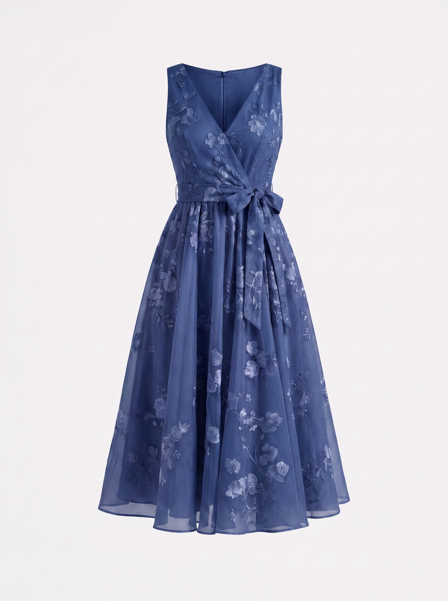 Cassie Floral Wrap Midi Dress
