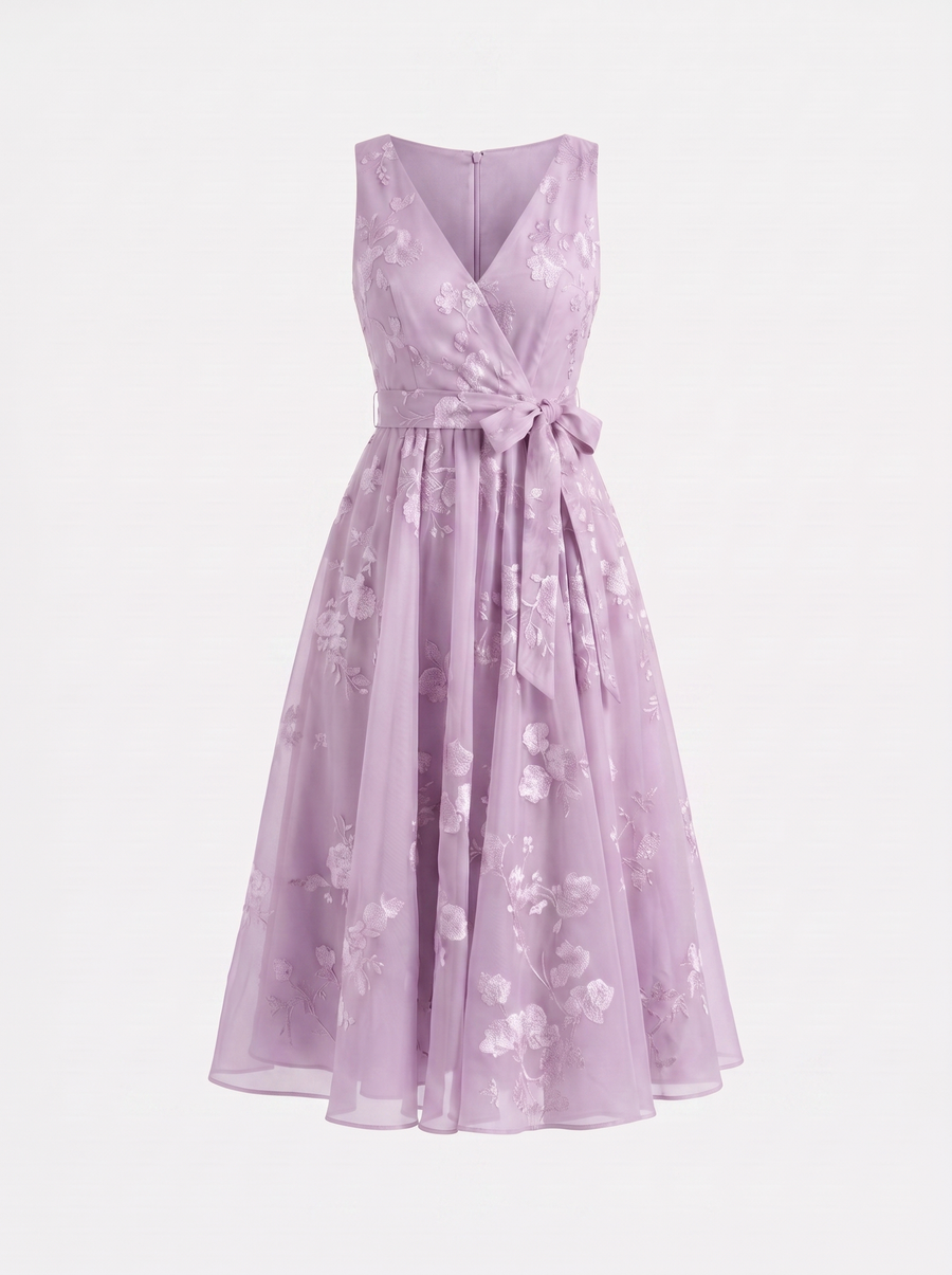 Cassie Floral Wrap Midi Dress