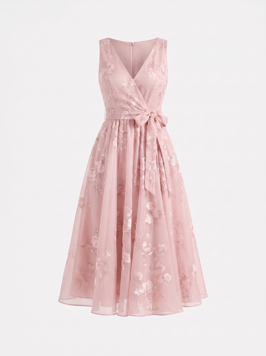 Cassie Floral Wrap Midi Dress