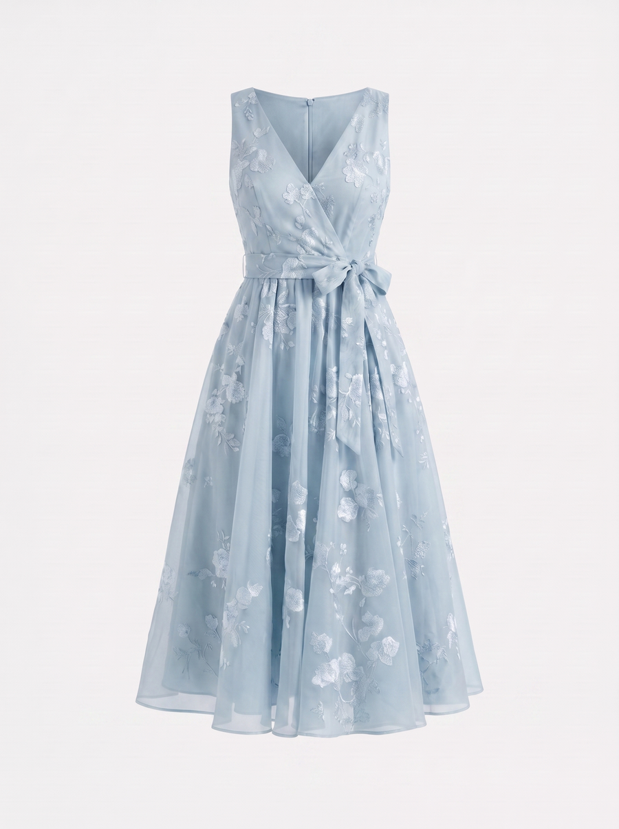 Cassie Floral Wrap Midi Dress