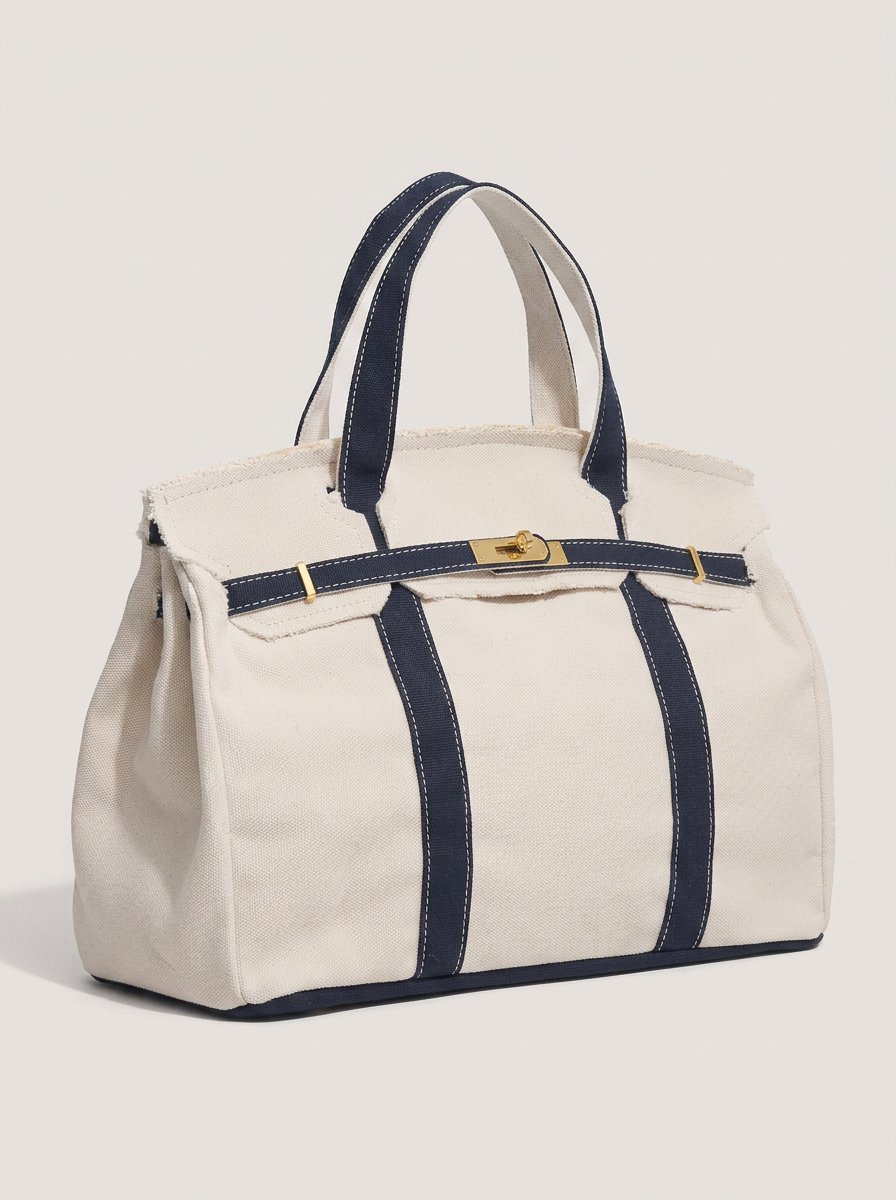 Le Batkin Canvas Shopper Navy