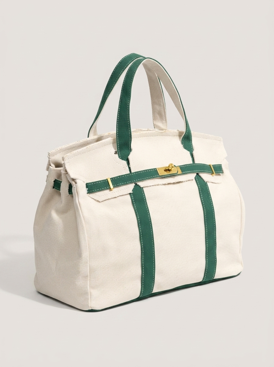 Le Batkin Canvas Shopper Olive